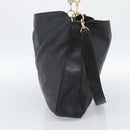 GUCCI Bamboo Hand Bag Leather 2way Black Gold 001 0166 Auth 190590-3