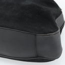 GUCCI Bamboo Hand Bag Suede 2way Black Gold 001 2058 Auth 190591-12