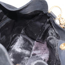 GUCCI Bamboo Hand Bag Suede 2way Black Gold 001 2058 Auth 190591-18