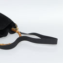 GUCCI Bamboo Hand Bag Suede 2way Black Gold 001 2058 Auth 190591-9