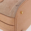 GUCCI Bamboo Hand Bag Suede Beige Gold 001 2865 Auth 190592-11
