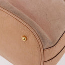 GUCCI Bamboo Hand Bag Suede Beige Gold 001 2865 Auth 190592-14