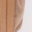 GUCCI Bamboo Hand Bag Suede Beige Gold 001 2865 Auth 190592-5