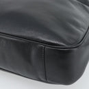GUCCI Bamboo Hand Bag Leather 2way Black Gold 001 1998 Auth 190593-16