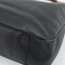 GUCCI Bamboo Hand Bag Leather Black Gold 001 1638 Auth 190594-9