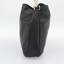 GUCCI Bamboo Hand Bag Leather Black Gold 001 1638 Auth 190594-3