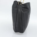 GUCCI Bamboo Hand Bag Leather Black Gold 001 1638 Auth 190594-4