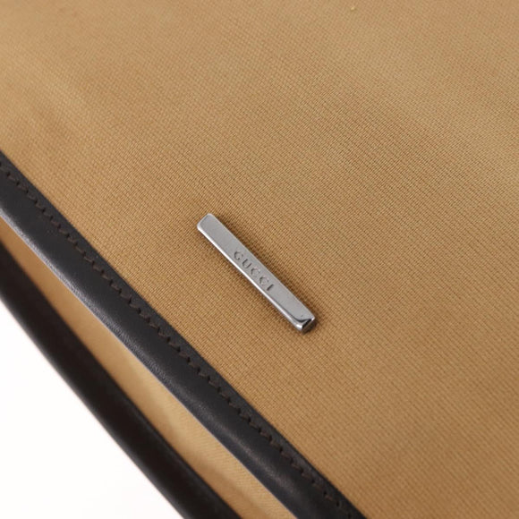 GUCCI Shoulder Bag Canvas Beige Silver 001 4321 Auth 190598