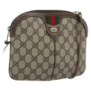 GUCCI GG Supreme Web Sherry Line Bag PVC Beige Gold 904 02 047 Auth 190600-1