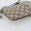 GUCCI GG Supreme Web Sherry Line Bag PVC Beige Gold 904 02 047 Auth 190600-11