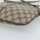 GUCCI GG Supreme Web Sherry Line Bag PVC Beige Gold 904 02 047 Auth 190600-12