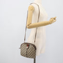 GUCCI GG Supreme Web Sherry Line Bag PVC Beige Gold 904 02 047 Auth 190600-20