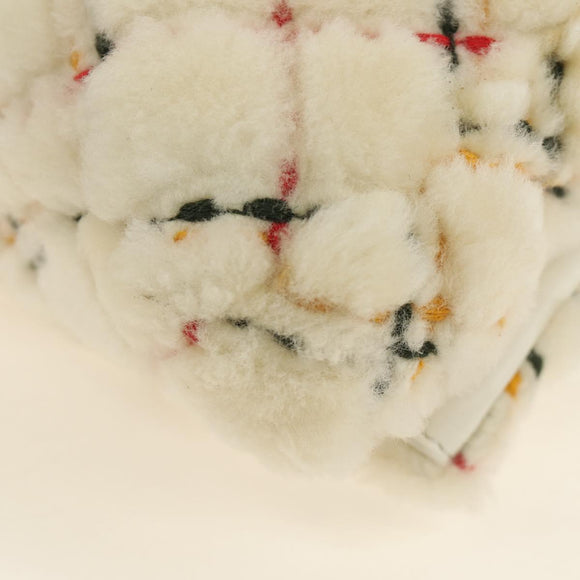 Miu Miu Chain Shoulder Bag Fur White Silver Auth 190605M