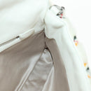 Miu Miu Chain Shoulder Bag Fur White Silver Auth 190605M-23
