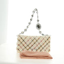 Miu Miu Chain Shoulder Bag Fur White Silver Auth 190605M-12