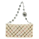 Miu Miu Chain Shoulder Bag Fur White Silver Auth 190605M-13