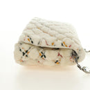 Miu Miu Chain Shoulder Bag Fur White Silver Auth 190605M-4