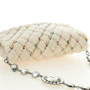 Miu Miu Chain Shoulder Bag Fur White Silver Auth 190605M-6