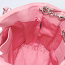 Miu Miu Matelasse Chain Shoulder Bag Leather 2way Pink Silver Auth 190606-25