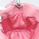 Miu Miu Matelasse Chain Shoulder Bag Leather 2way Pink Silver Auth 190606-26