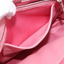 Miu Miu Matelasse Chain Shoulder Bag Leather 2way Pink Silver Auth 190606-29