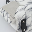 CHANEL Camelia Tote Bag Canvas White Silver CC Auth 190607V-16