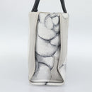CHANEL Camelia Tote Bag Canvas White Silver CC Auth 190607V-4