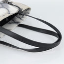CHANEL Camelia Tote Bag Canvas White Silver CC Auth 190607V-7