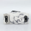 CHANEL Camelia Tote Bag Canvas White Silver CC Auth 190607V-5
