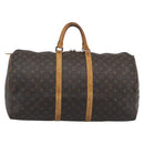 LOUIS VUITTON Monogram Keepall 55 Boston Bag M41424 LV Auth 190609-13