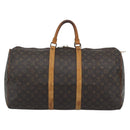 LOUIS VUITTON Monogram Keepall 55 Boston Bag M41424 LV Auth 190609-2