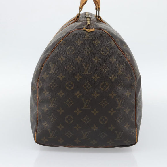 LOUIS VUITTON Monogram Keepall 55 Boston Bag M41424 LV Auth 190609