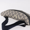 GUCCI GG Supreme Waist Bag PVC Navy Silver 233269 Auth 190610-6