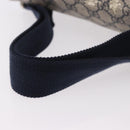 GUCCI GG Supreme Waist Bag PVC Navy Silver 233269 Auth 190610-8