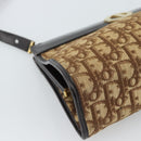 Christian Dior Trotter Canvas Shoulder Bag Beige Gold Auth 190611-15