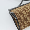 Christian Dior Trotter Canvas Shoulder Bag Beige Gold Auth 190611-17