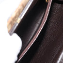 Christian Dior Trotter Canvas Shoulder Bag Beige Gold Auth 190611-21