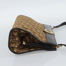 Christian Dior Trotter Canvas Shoulder Bag Beige Gold Auth 190611-4