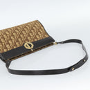 Christian Dior Trotter Canvas Shoulder Bag Beige Gold Auth 190611-7