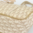 Christian Dior Trotter Canvas Romantic Chain Shoulder Bag PVC Ivory Auth 190613-15