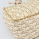 Christian Dior Trotter Canvas Romantic Chain Shoulder Bag PVC Ivory Auth 190613-16