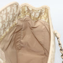 Christian Dior Trotter Canvas Romantic Chain Shoulder Bag PVC Ivory Auth 190613-19