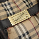 BURBERRY Nova Check Tote Bag PVC 2way Beige Gold Auth 190614-19