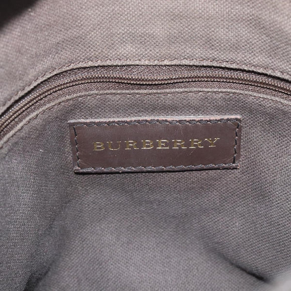 BURBERRY Nova Check Tote Bag PVC 2way Beige Gold Auth 190614