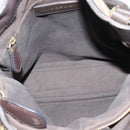 BURBERRY Nova Check Tote Bag PVC 2way Beige Gold Auth 190614-11