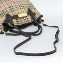 BURBERRY Nova Check Tote Bag PVC 2way Beige Gold Auth 190614-9