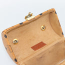 MCM Vicetos Logogram Vanity Hand Bag PVC Leather Brown Gold Auth 190615A-18