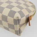 LOUIS VUITTON Damier Azur Pochette Cosmetic PM Pouch N60024 LV Auth 190617-8