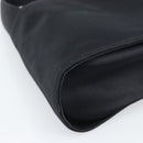 Salvatore Ferragamo Hand Bag Satin Black Gold Auth 190618-14