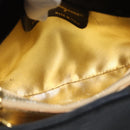 Salvatore Ferragamo Hand Bag Satin Black Gold Auth 190618-10